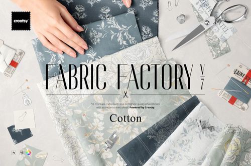 Fabric Factory v.7 Mockup Bundle (Cotton) - mockup preview 1