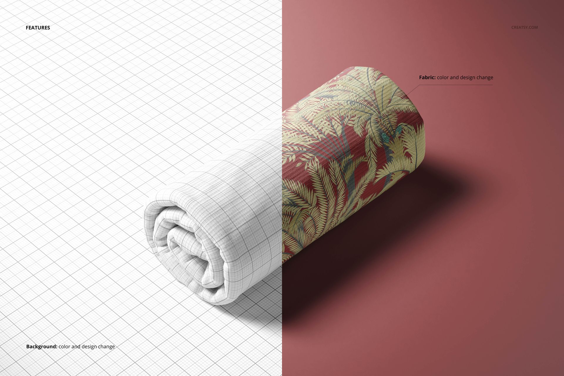 Rib Knit Fabric Mockup Set - mockup screenshot 3