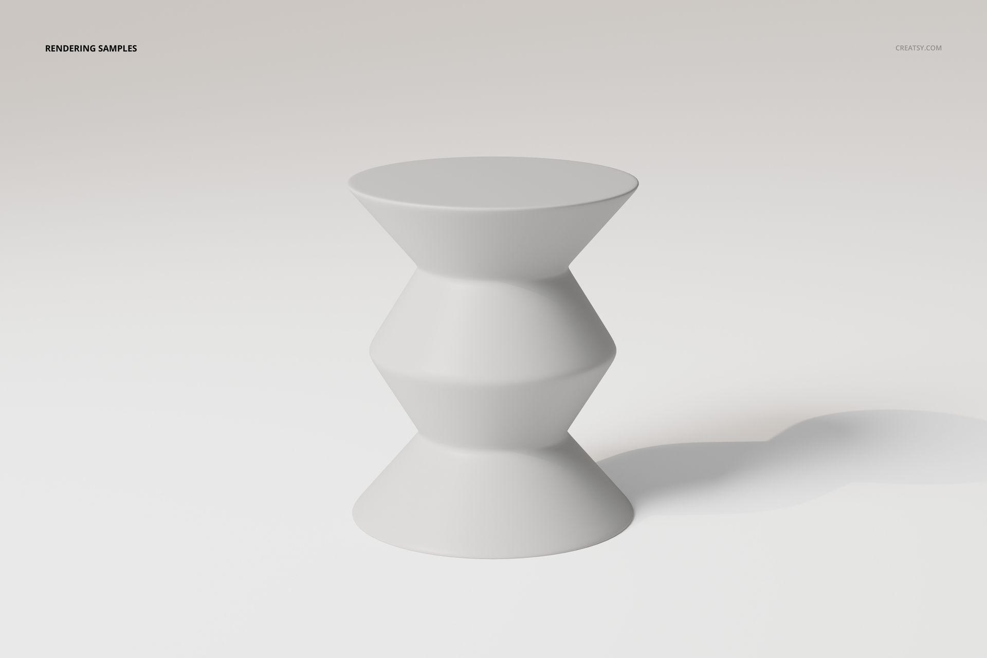 Scandinavian coffee tray table with geometric hourglass shape, shown in matte white finish on a plain background.