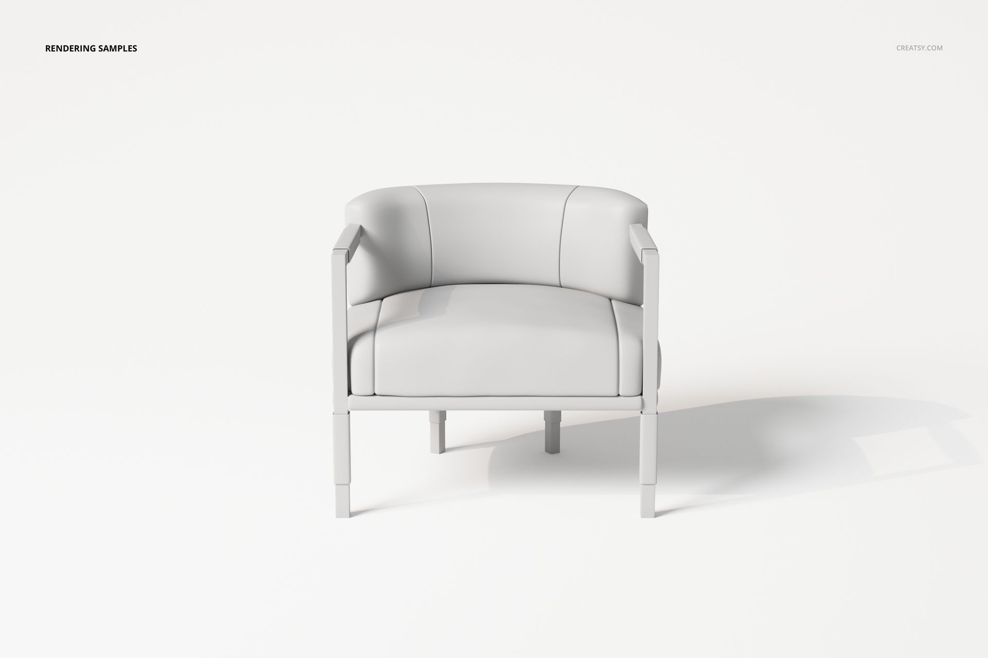 Modern Art Deco Armchair 3D Model - mockup screenshot 2