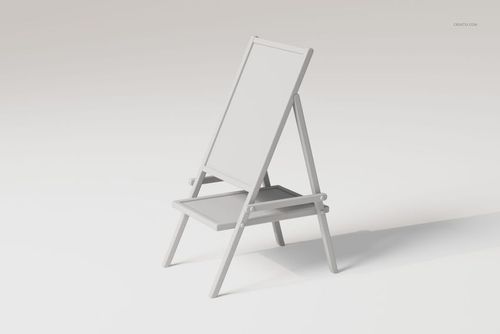 White junior art easel with angled legs and a flat tray, shown from a side perspective on a light background.