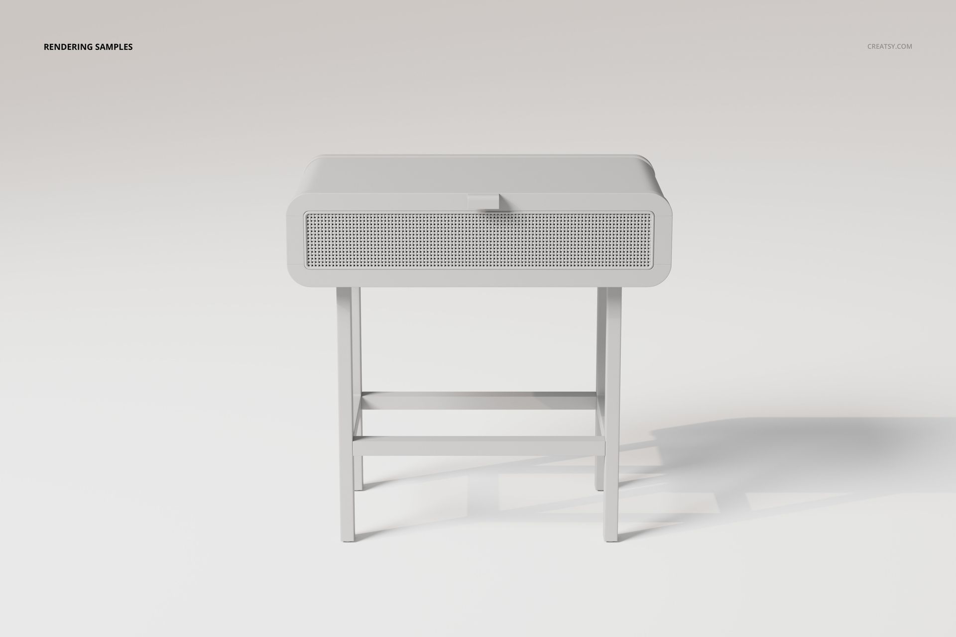 Rattan Dressing Table 3D Model - mockup screenshot 2