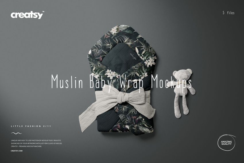 Muslin Baby Wrap Mockup Set (11/LFv.2) - mockup screenshot 1