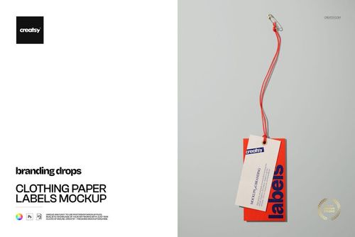 Clothing Paper Labels Mockup - mockup preview 1