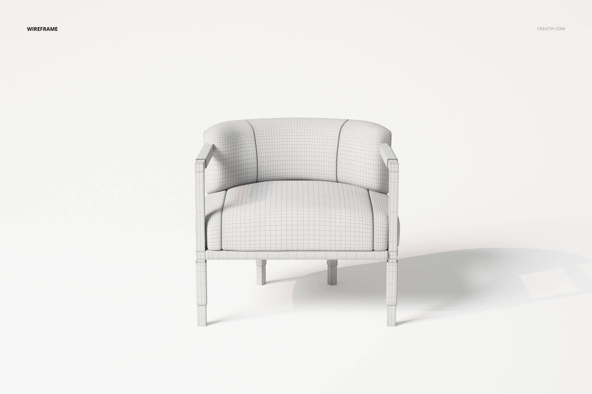 Modern Art Deco Armchair 3D Model - mockup screenshot 5