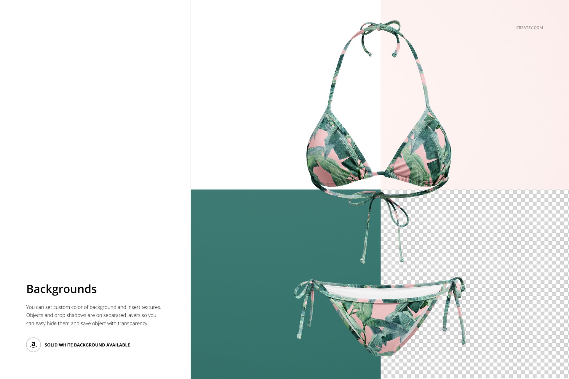 Triangle Bikini Mockup Set - mockup screenshot 6