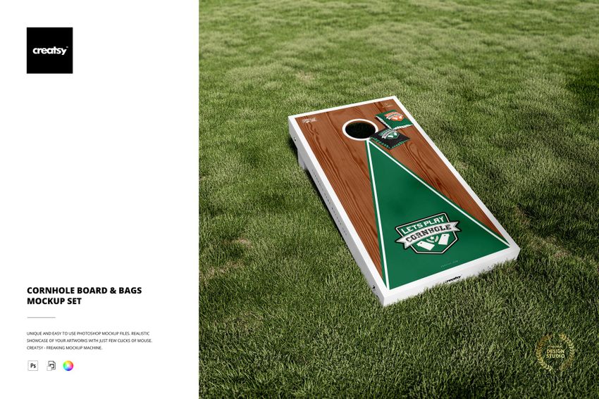 Cornhole Board & Bags Mockup Set - mockup screenshot 1