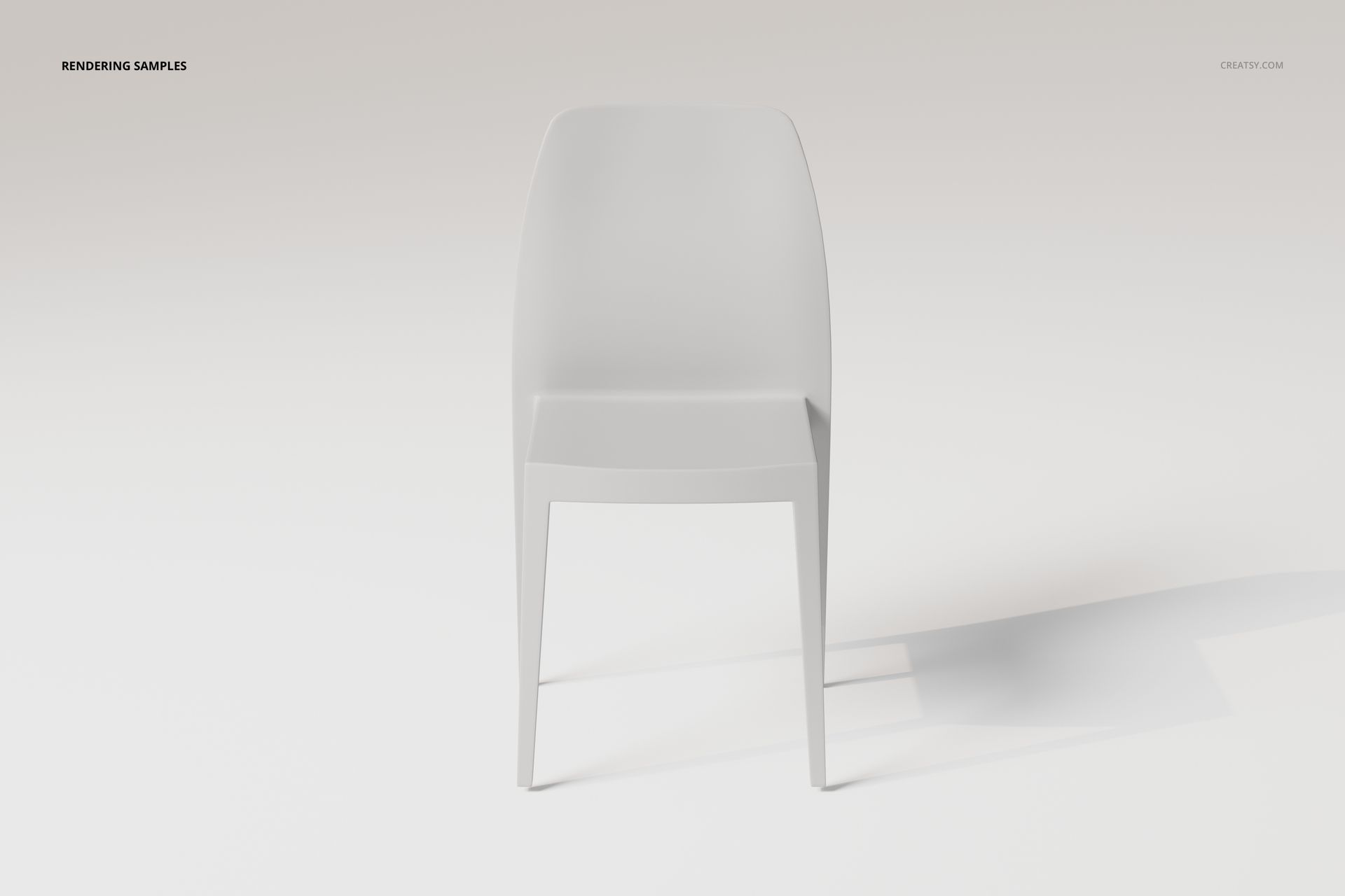 Modern Garden Plastic Chair 3D Model - mockup screenshot 2