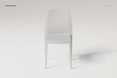 Modern garden plastic chair with a smooth matte finish, shown from a front view against a plain light background.