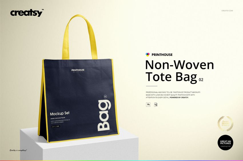 Non-Woven Tote Bag 02 Mockup Set - mockup screenshot 1