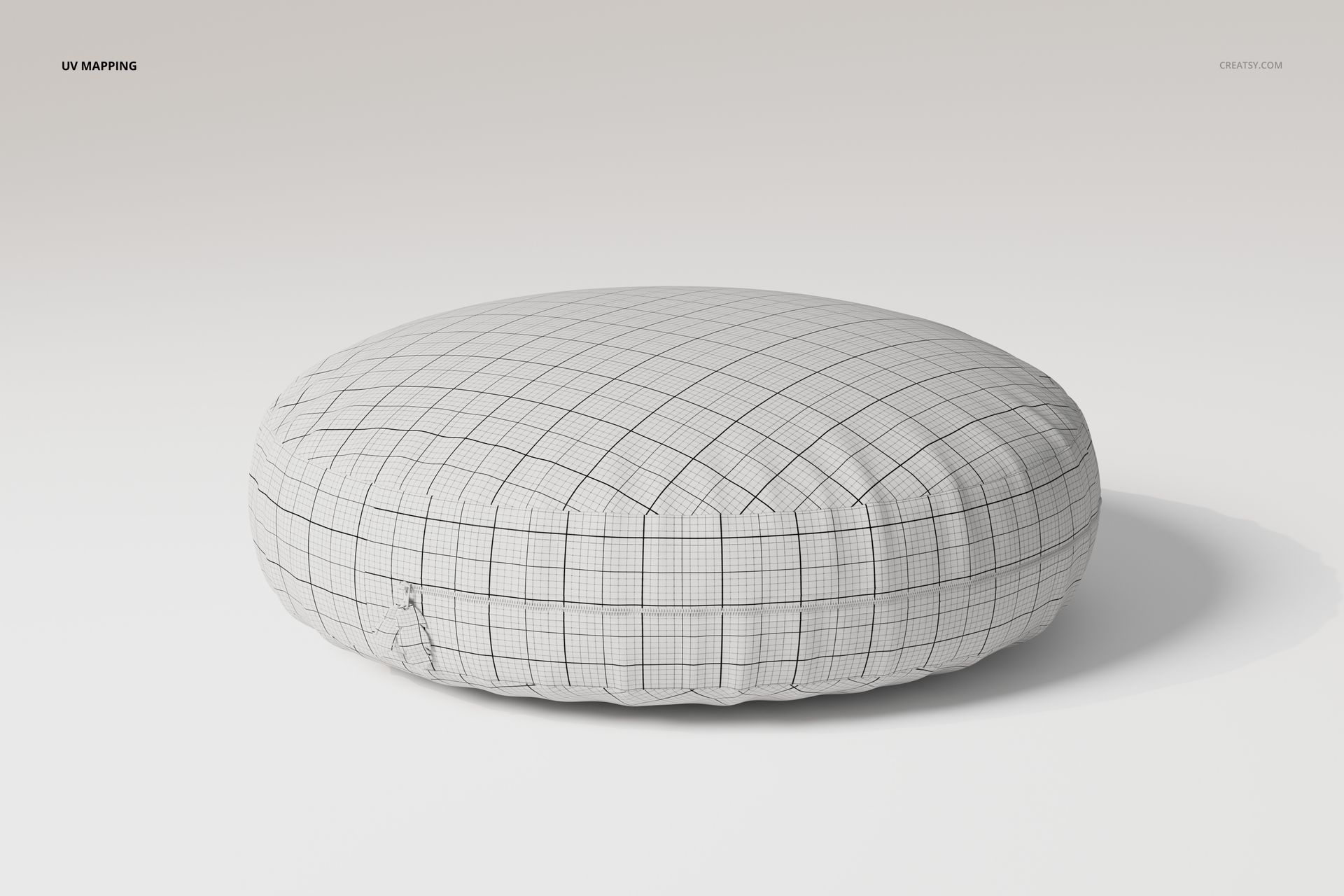 Round Floor Cushion 3D Model - mockup screenshot 5