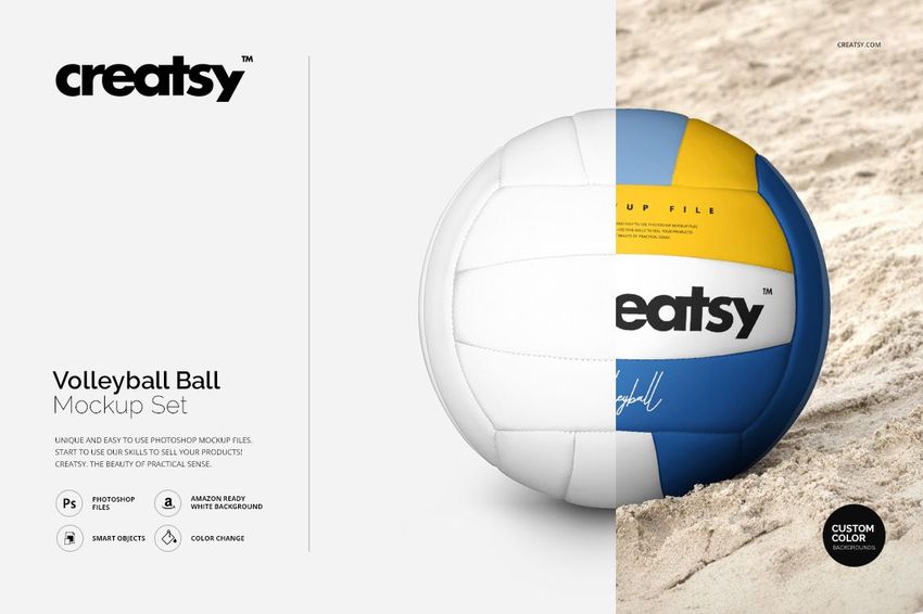 Volleyball Ball Mockup Set - mockup screenshot 1