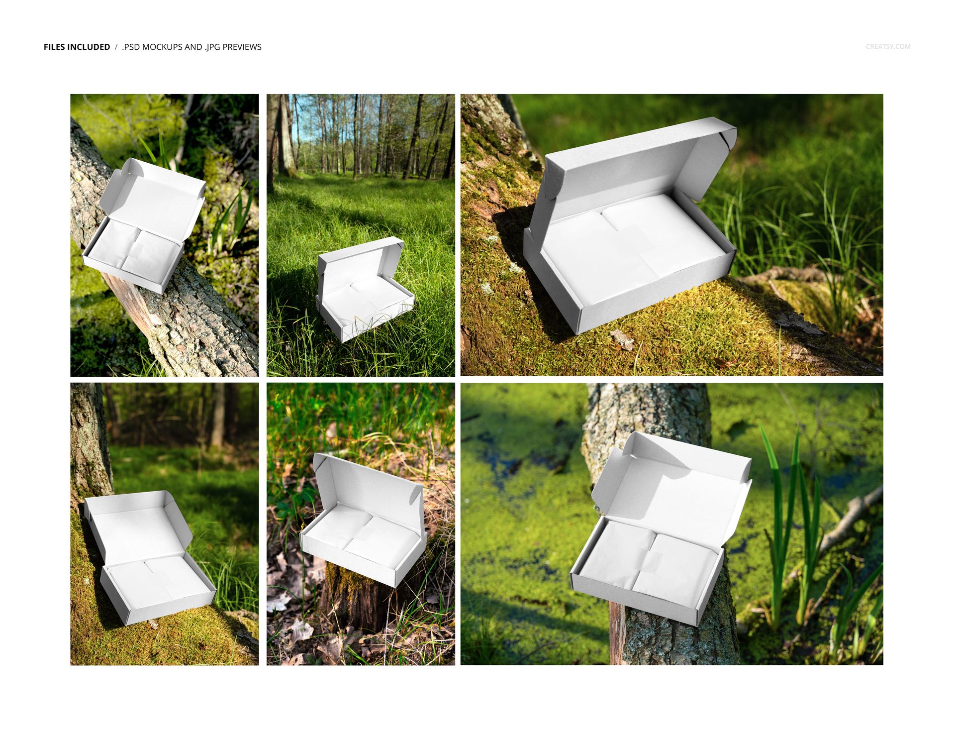 Mailing Box in Forest Mockup Set - mockup screenshot 2