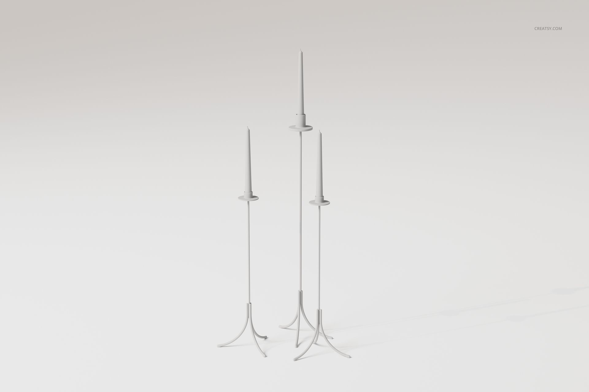 Tall Floor Candle Holders 3D Model - mockup screenshot 3