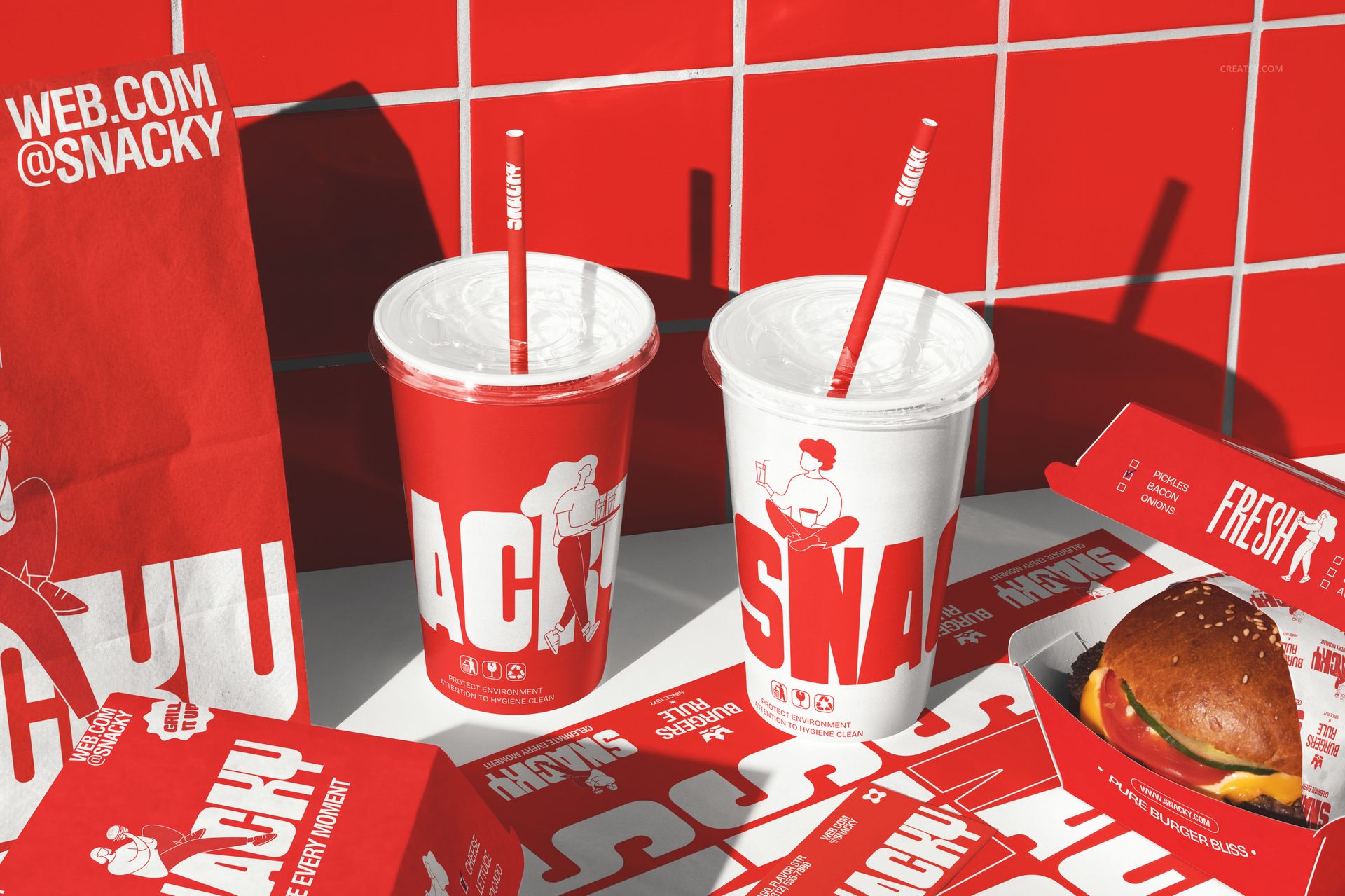 The Ultimate Fast Food Restaurant & Burger Branding Mockup Bundle - mockup screenshot 16