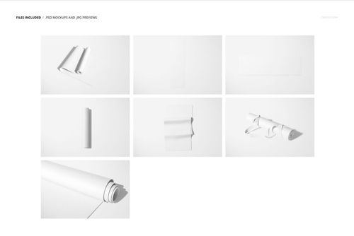 Set of PU leather yoga mat mockups displayed in various rolled and flat positions on a plain white background.