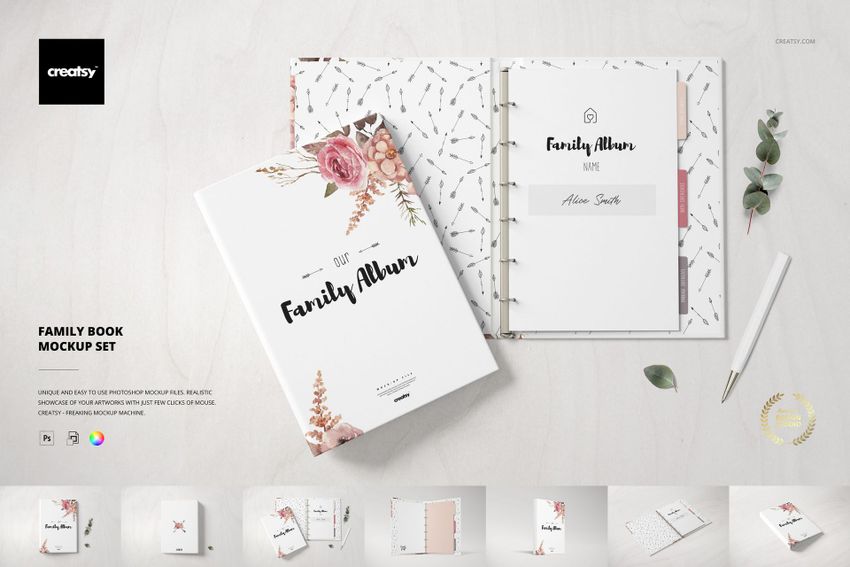 Family Book Mockup Set - mockup screenshot 1
