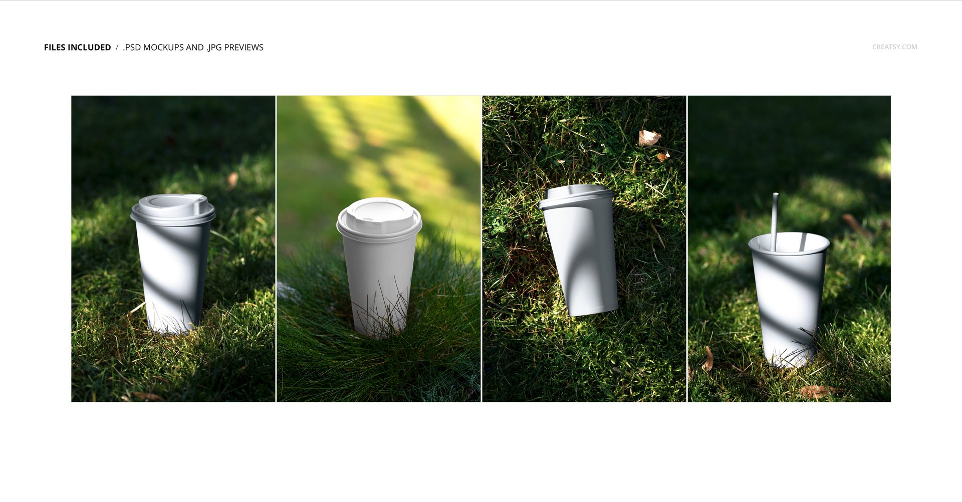 Paper Cup in the Grass Mockup Set - mockup screenshot 2