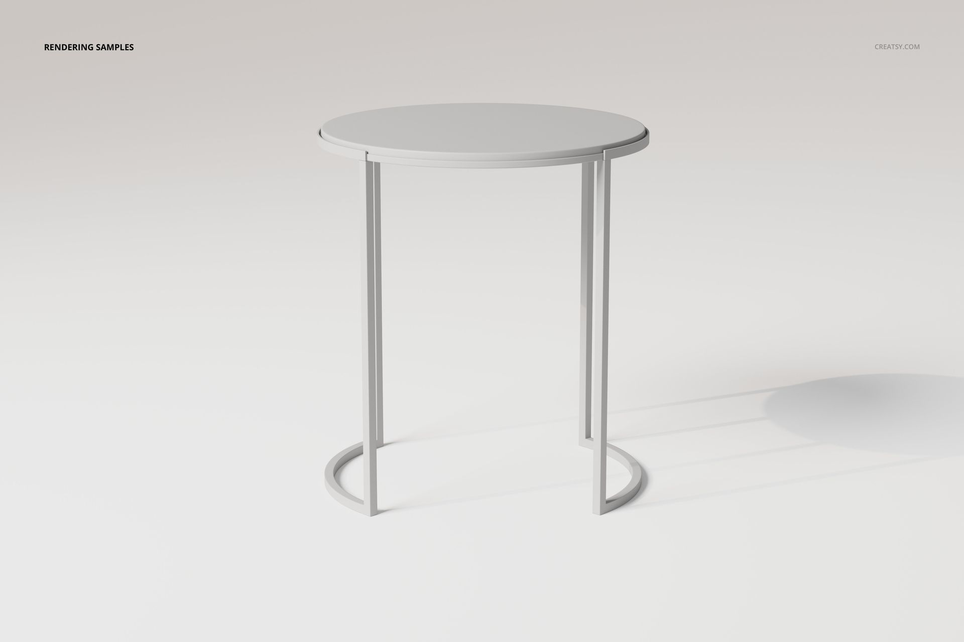 Loft Style Side Table 3D Model - mockup screenshot 2