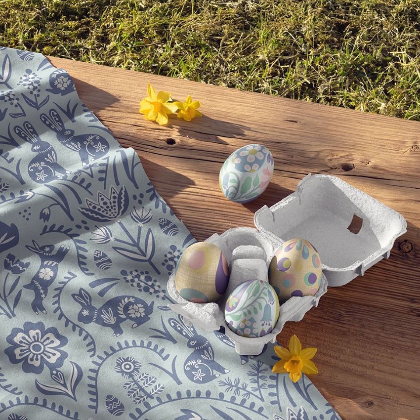 Easter Bunny&Botanical Damask by Erica Sprules - Files in Use example