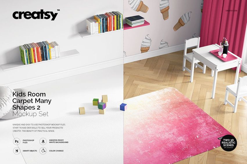 Kids Room Carpet Mockup Set 2 - mockup screenshot 1