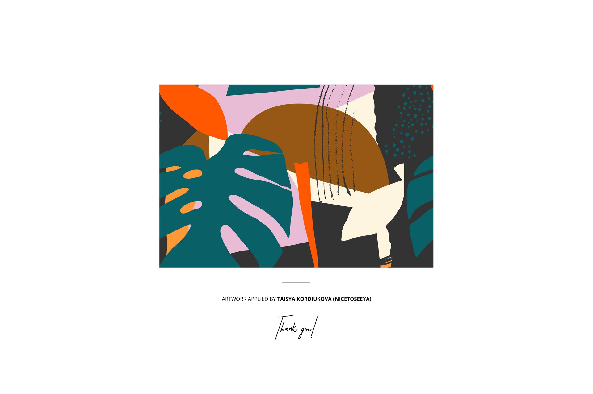 Fabric bolt mockup featuring a rectangular fabric with abstract colorful patterns, shown from a front view on a white background.