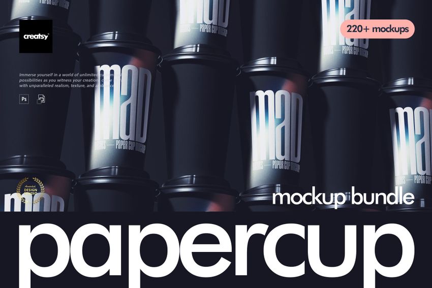 Paper Cup Mockup Bundle - mockup screenshot 1