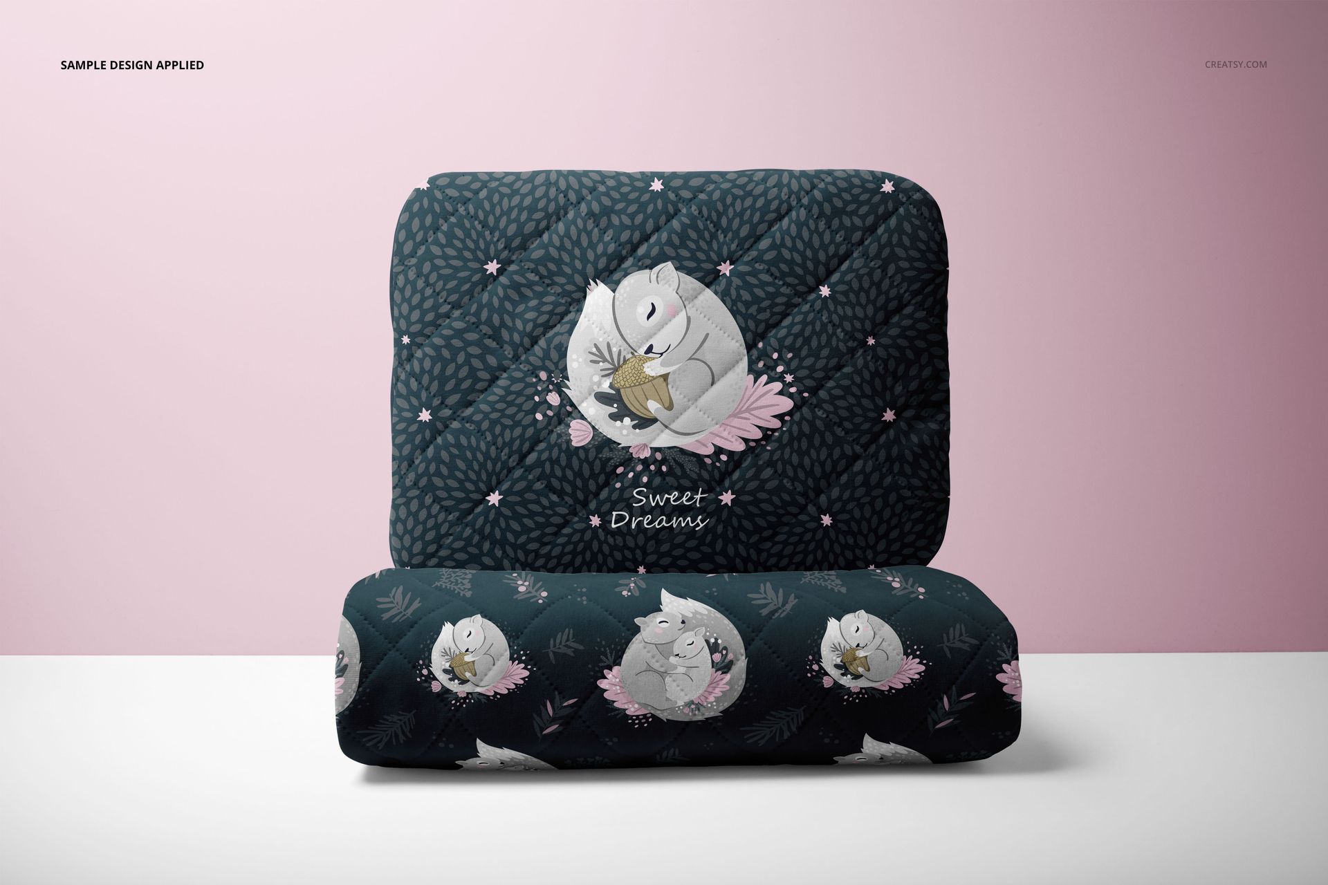 Double-sided Baby Bedding Set Mockup Set - mockup screenshot 7