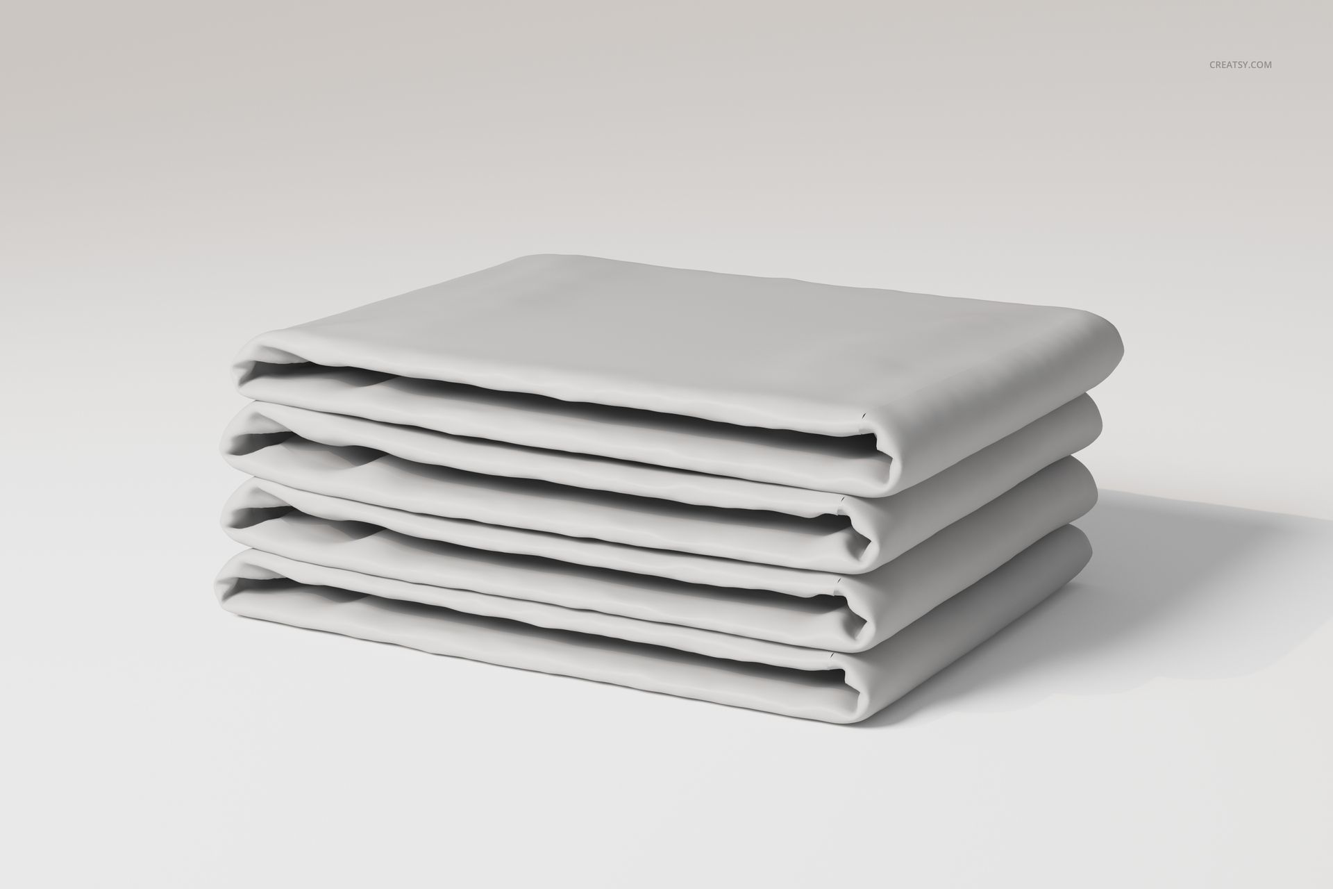 Folded Cotton Flat Sheets 3D Model - mockup screenshot 4