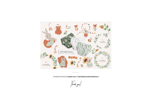 Kids storage baskets mockup set featuring illustrated animal designs, floral patterns, and playful graphics on a white background.