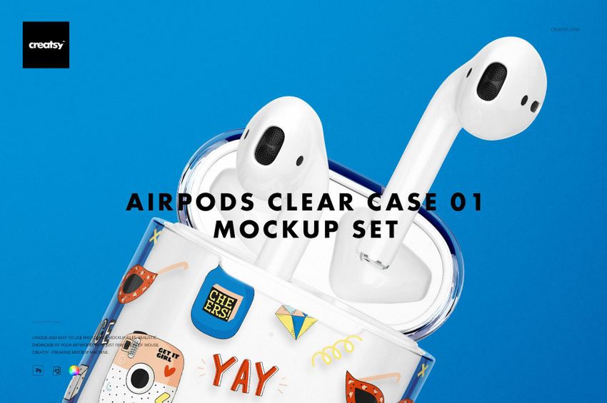 AirPods Clear Case Mockup Set 01 - mockup screenshot 1