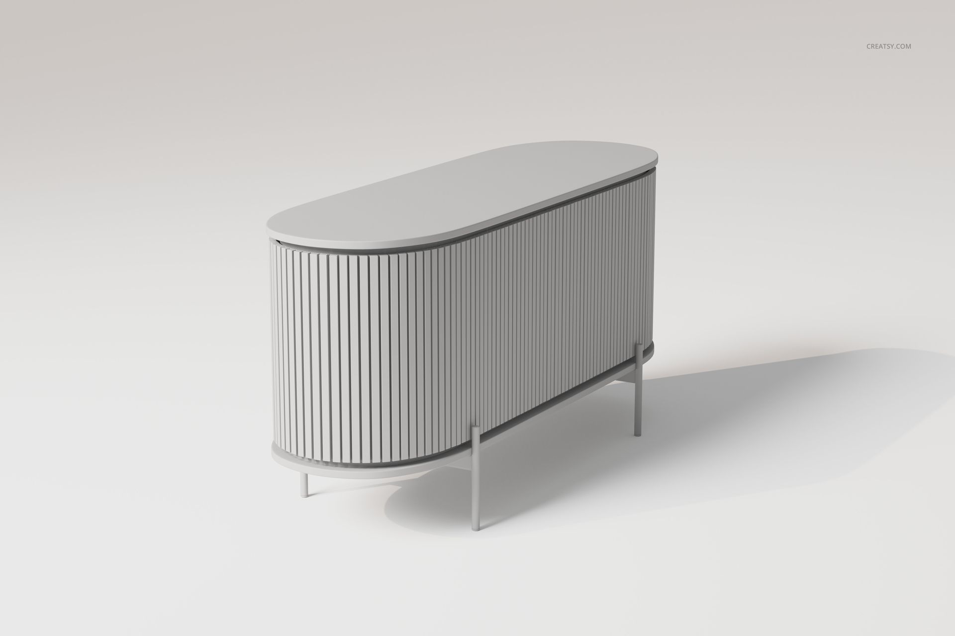 Scandi Console Cabinet 3D Model - mockup screenshot 4