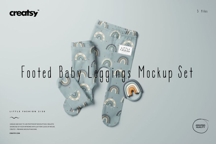 Footed Baby Leggings Mockup Set (30/LFv.2) - mockup screenshot 1