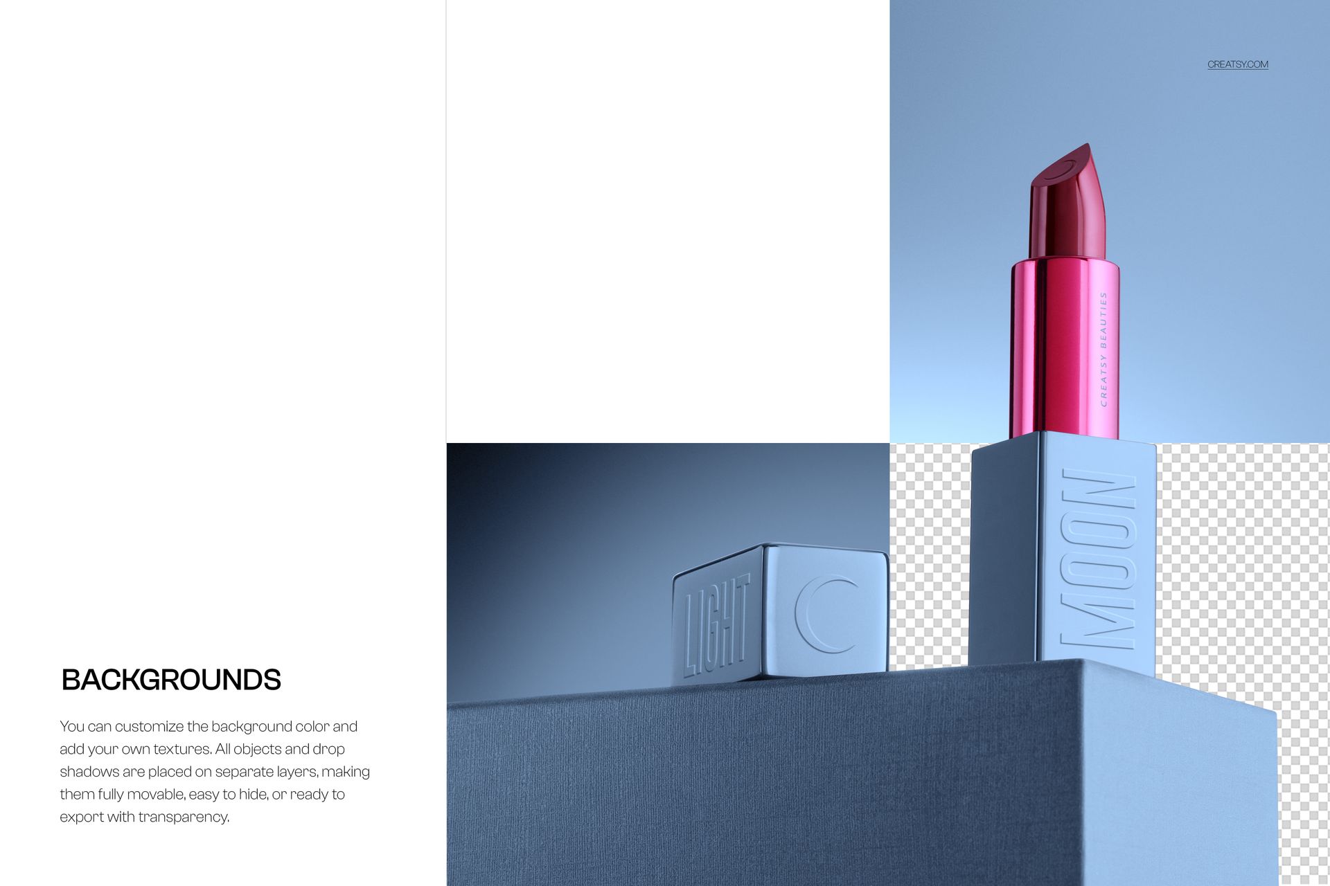 Free Lipstick on Pedestal Scene Cosmetic Branding PSD Mockup - mockup screenshot 5