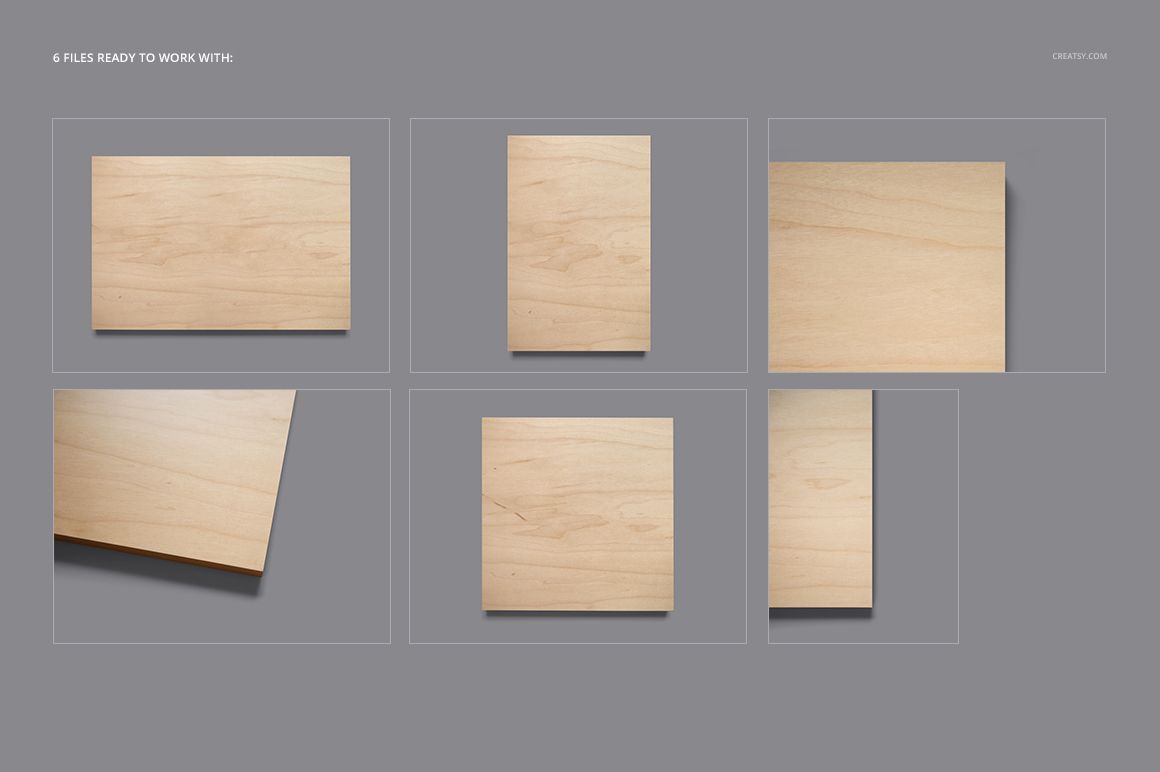 Wood Plaque Wall Art Mockup Set - mockup screenshot 2