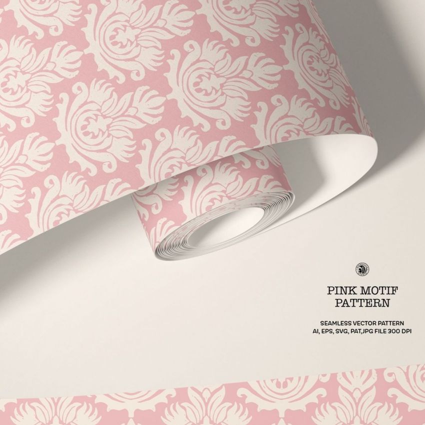 Pink Motif Pattern by Webvilla Studio - Files in Use example
