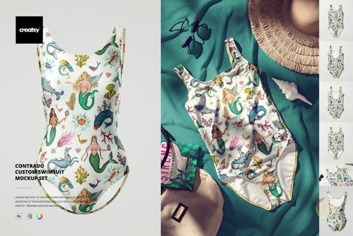 Contrado Custom Swimsuit Mockup Set - mockup preview 1