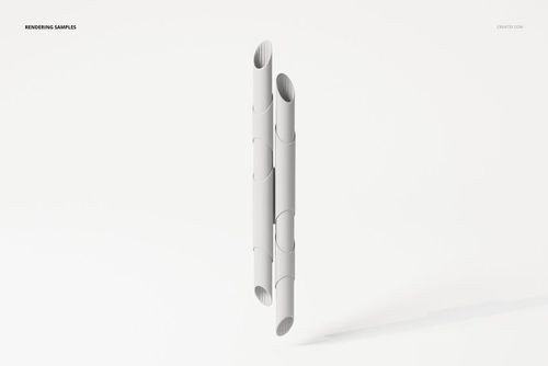 Minimalist wind chimes shaped lamp in matte white, shown in a front view against a plain white background.