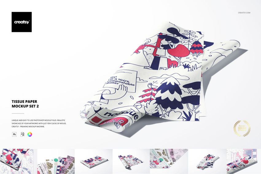 Tissue Paper Mockup Set 2 - mockup screenshot 1