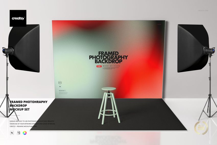 Framed Photography Backdrop Mockup Set - mockup screenshot 1