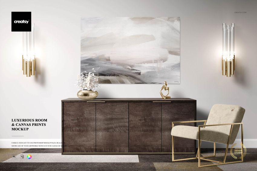 Luxurious Room Canvas Print Mockup - mockup screenshot 1