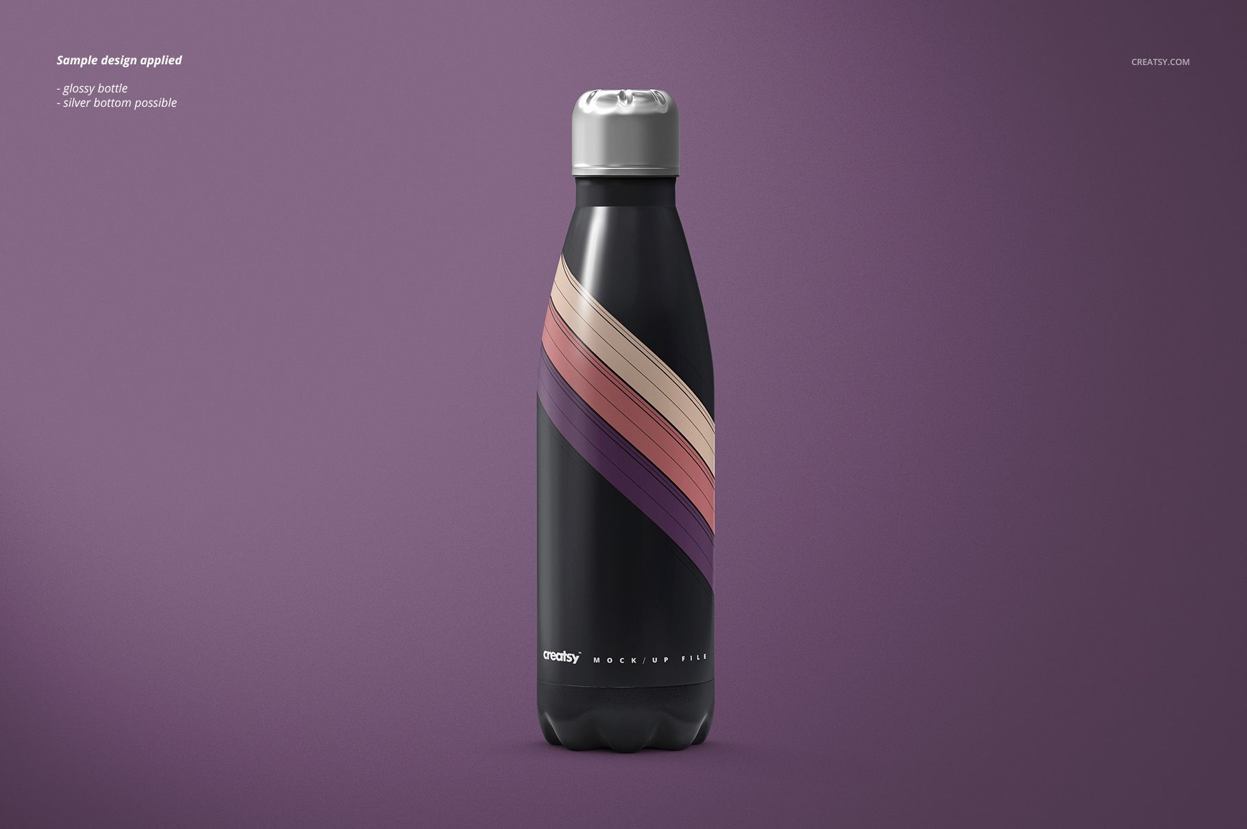 Insulated Double Wall Vacuum Stainless Steel Water Bottle Mockup Set - mockup screenshot 5