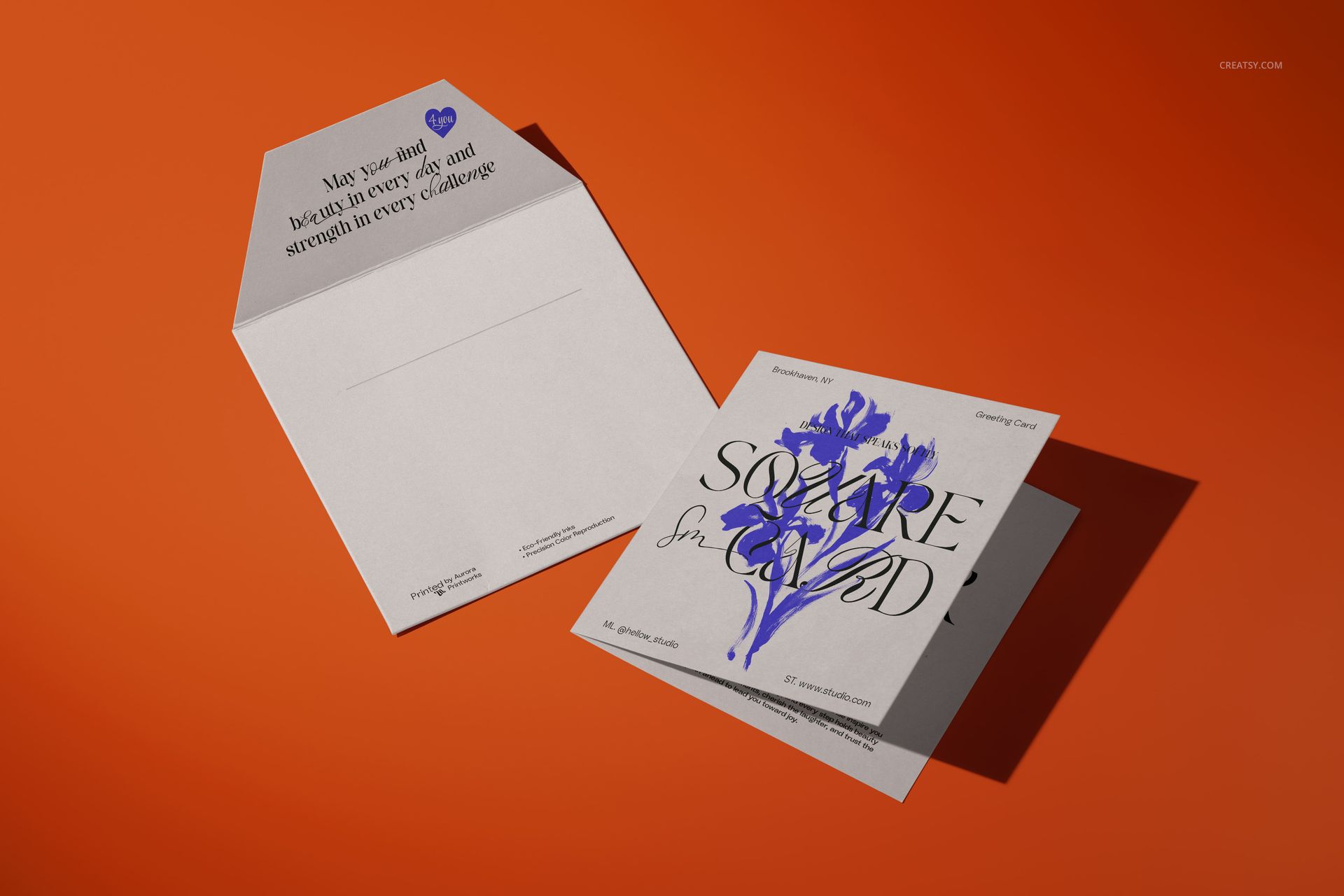 Square Greeting Card Mockup Set - mockup screenshot 6