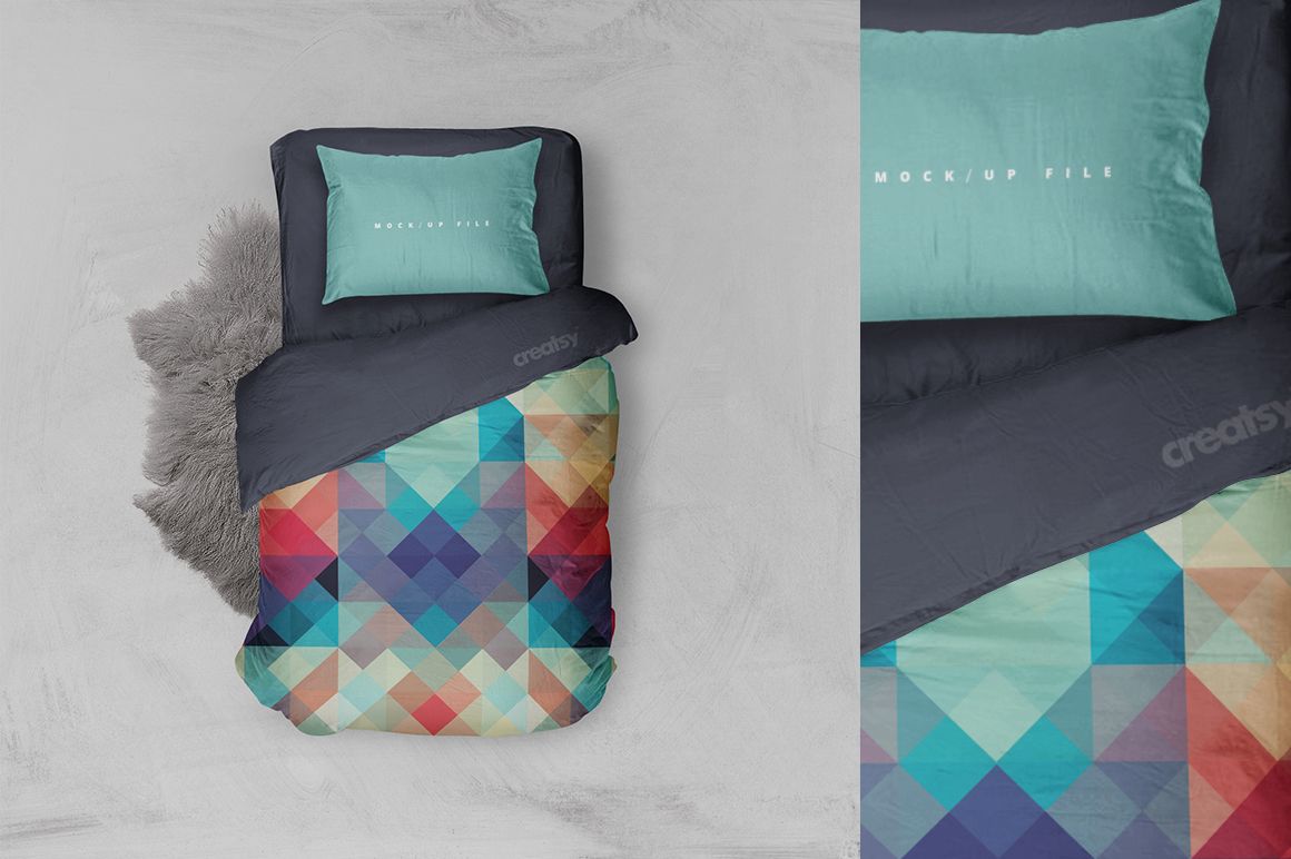 Single Bed Bedding Mockup - mockup screenshot 3