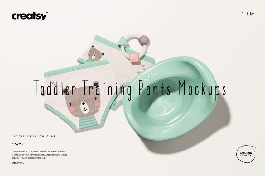 Toddler Training Pants Mockup Set - mockup screenshot 1