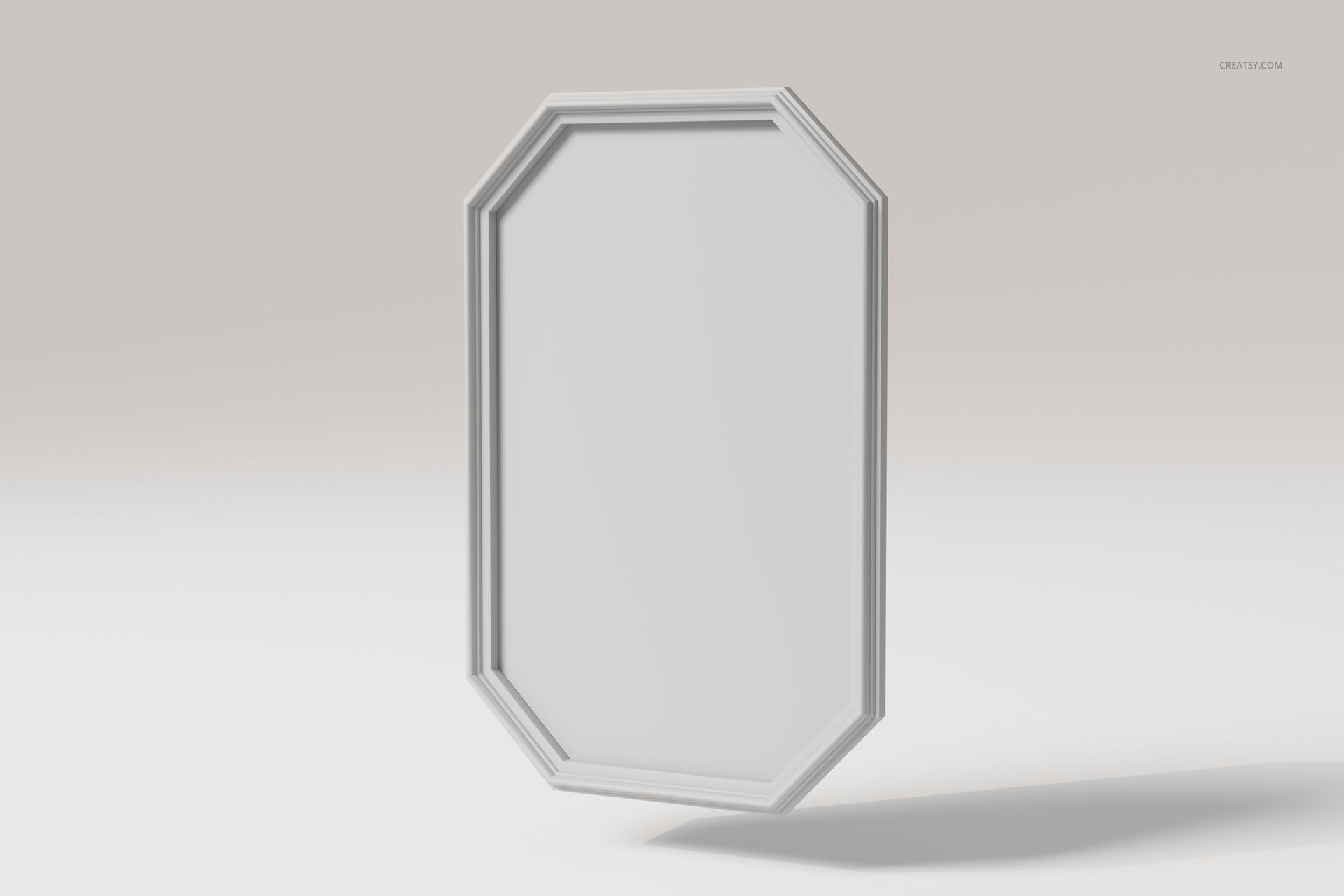 Octagonal Frame Mirror 3D Model - mockup screenshot 3