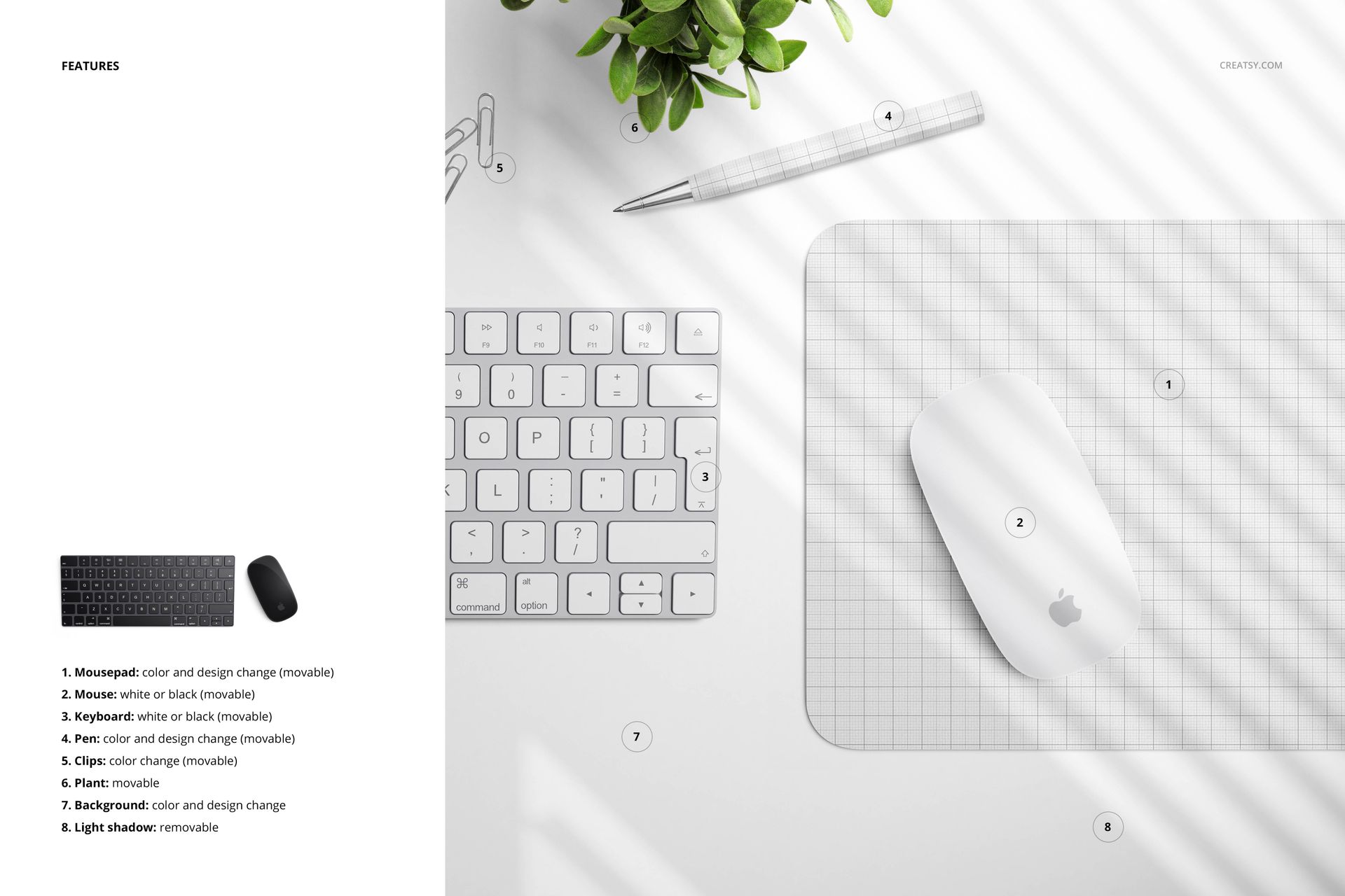 Rectangular Mouse Pad Mockup Set - mockup screenshot 3