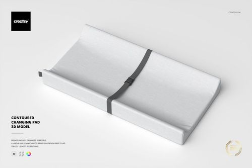 Contoured Changing Pad 3D Model - mockup preview 1