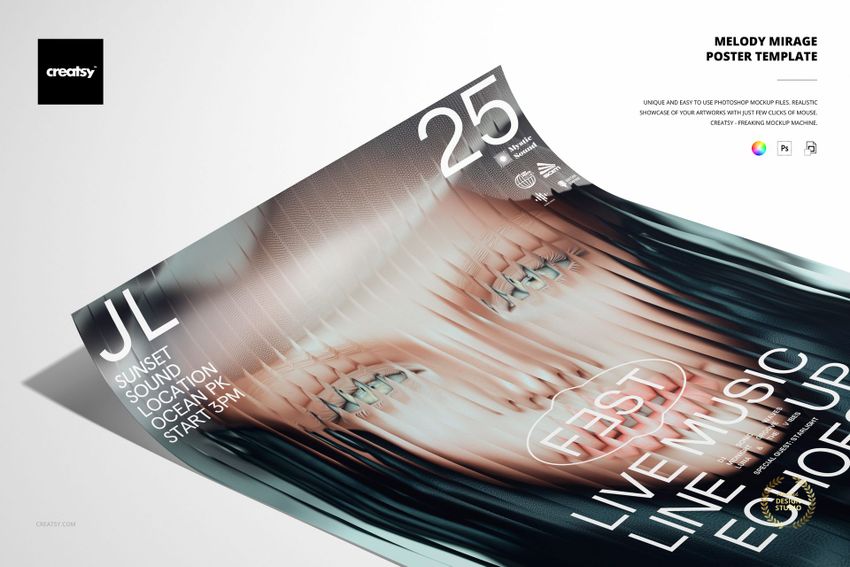 Melody Mirage Poster Template - mockup screenshot 1