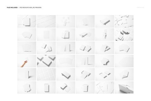 Set of blank playing cards and packaging mockups arranged in a grid, shown from various angles on white backgrounds.